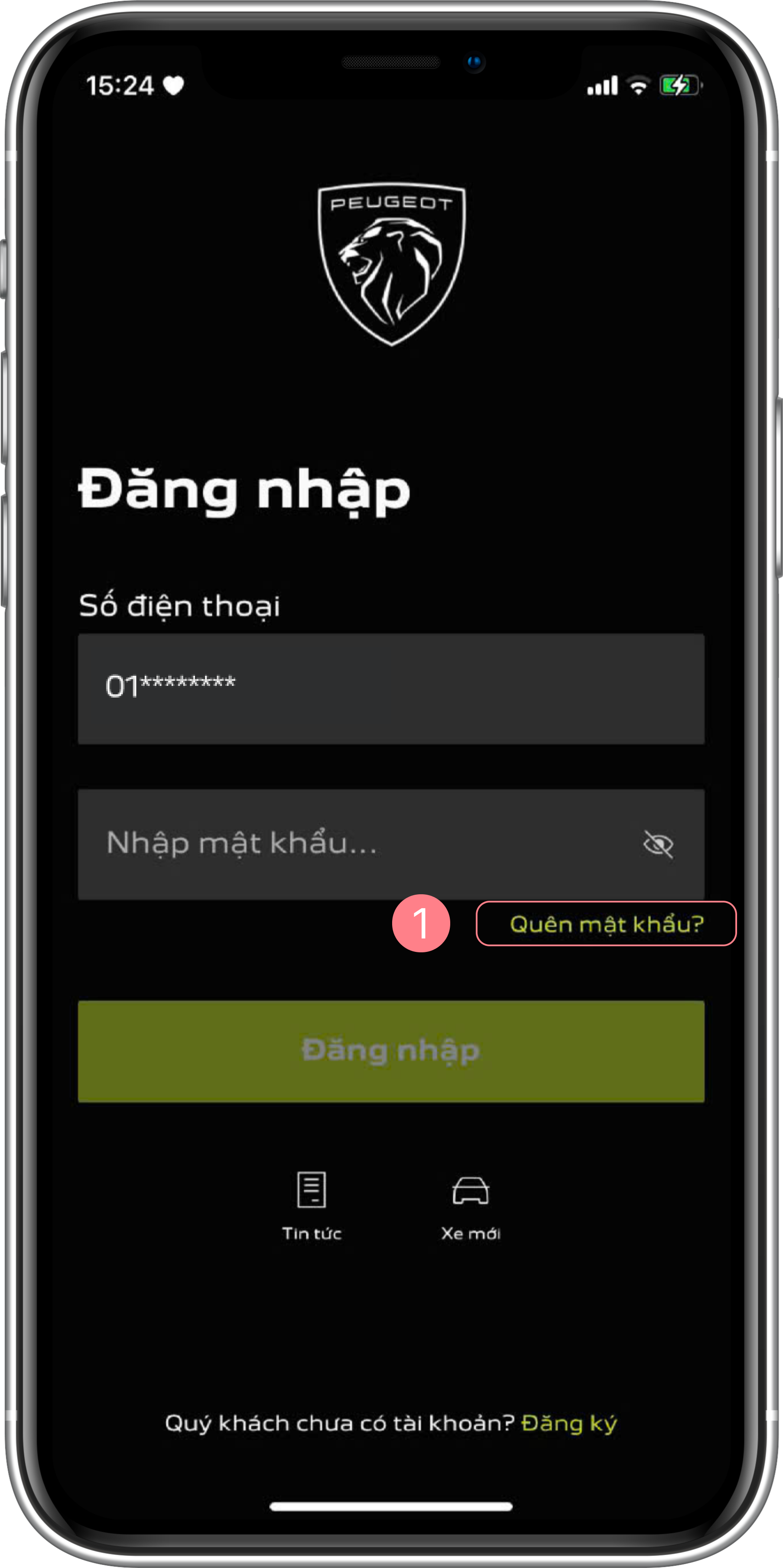 Đăng nhập quên mật khẩu